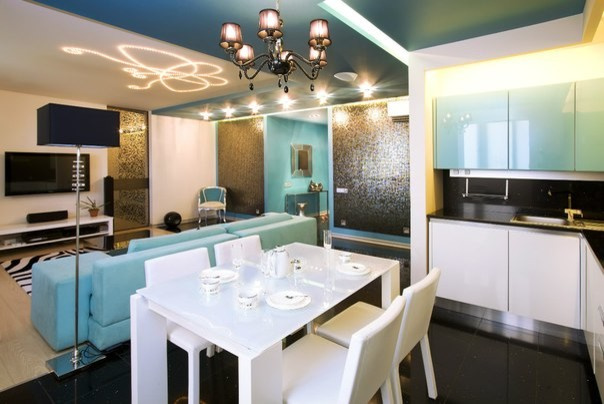 Обложка проекта: Бирюзовая квартира, 85 м2