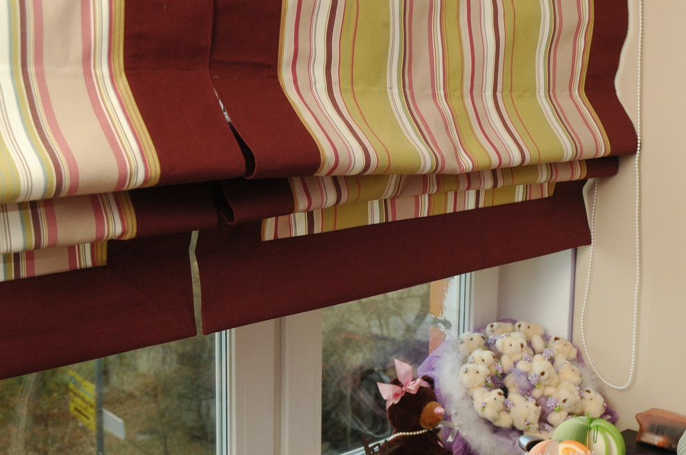 Римские шторы в полоску