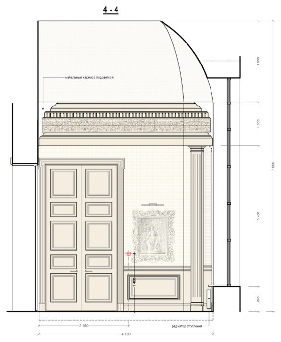 Интерьер фрагмента частного дома 2000 м2