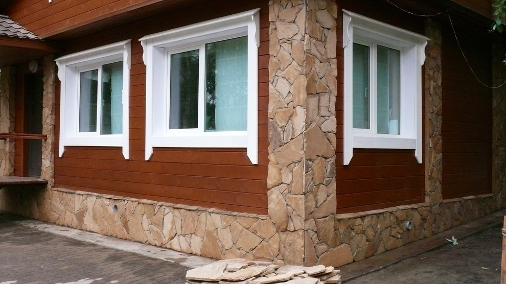 Облицовка фасадов песчаником