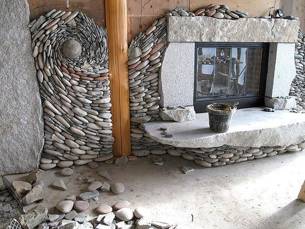 Облицовка фасадов морской галькой