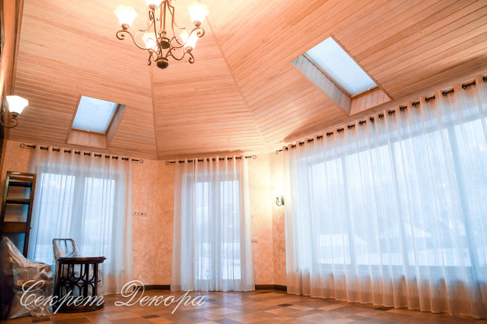 Дизайн штор в загородном доме