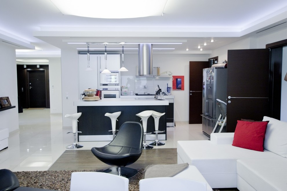 Квартира в стиле минимализм/хайтек