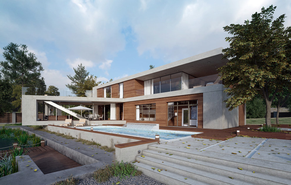 Дом на реке. Современная архитектура