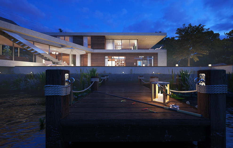 Дом на реке. Современная архитектура