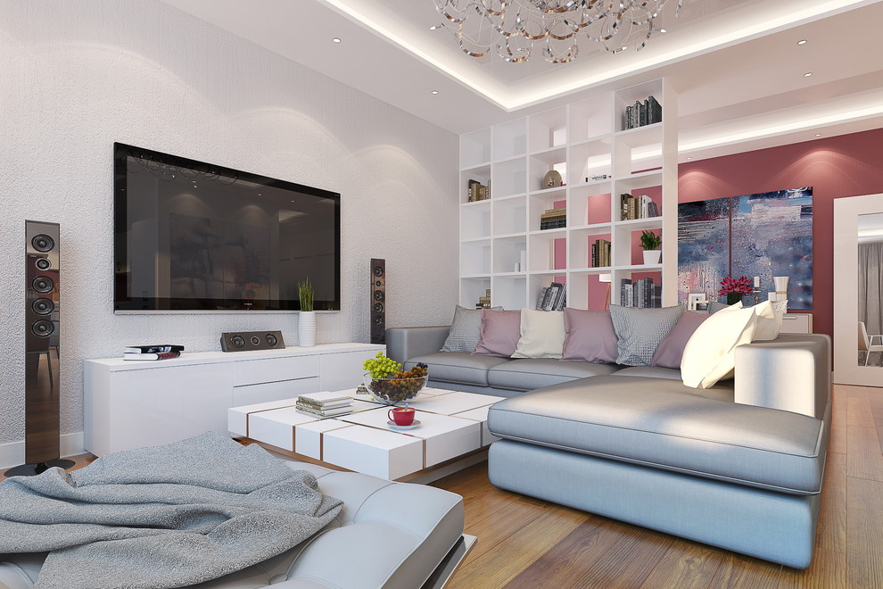 Современный интерьер трехкомнатной квартиры