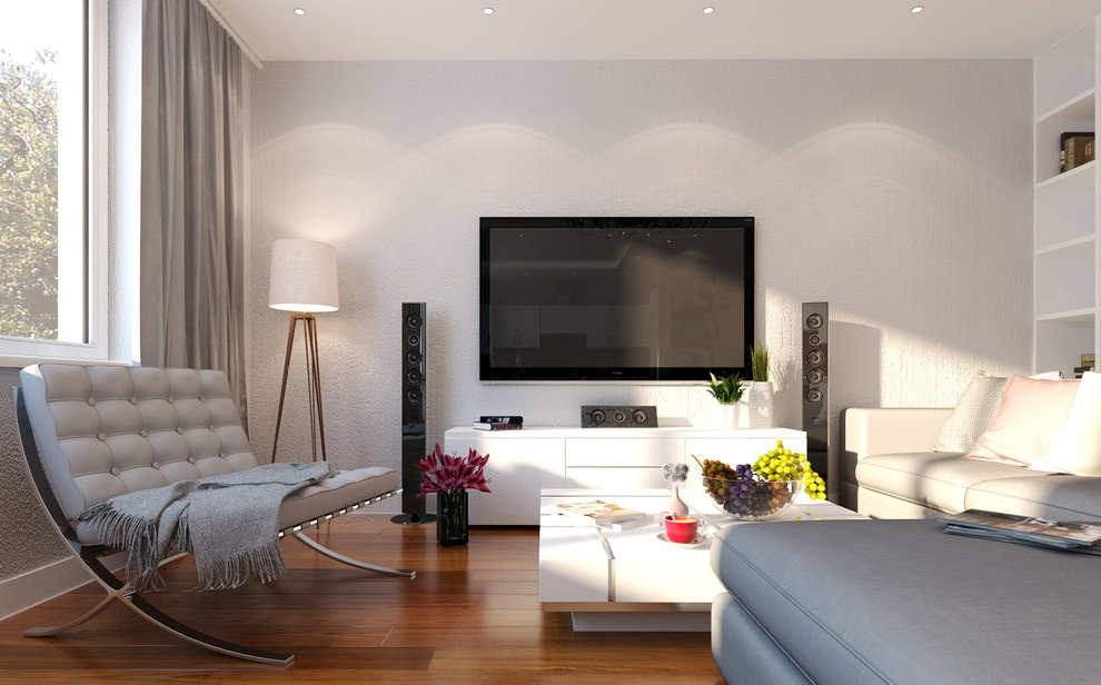 Современный интерьер трехкомнатной квартиры