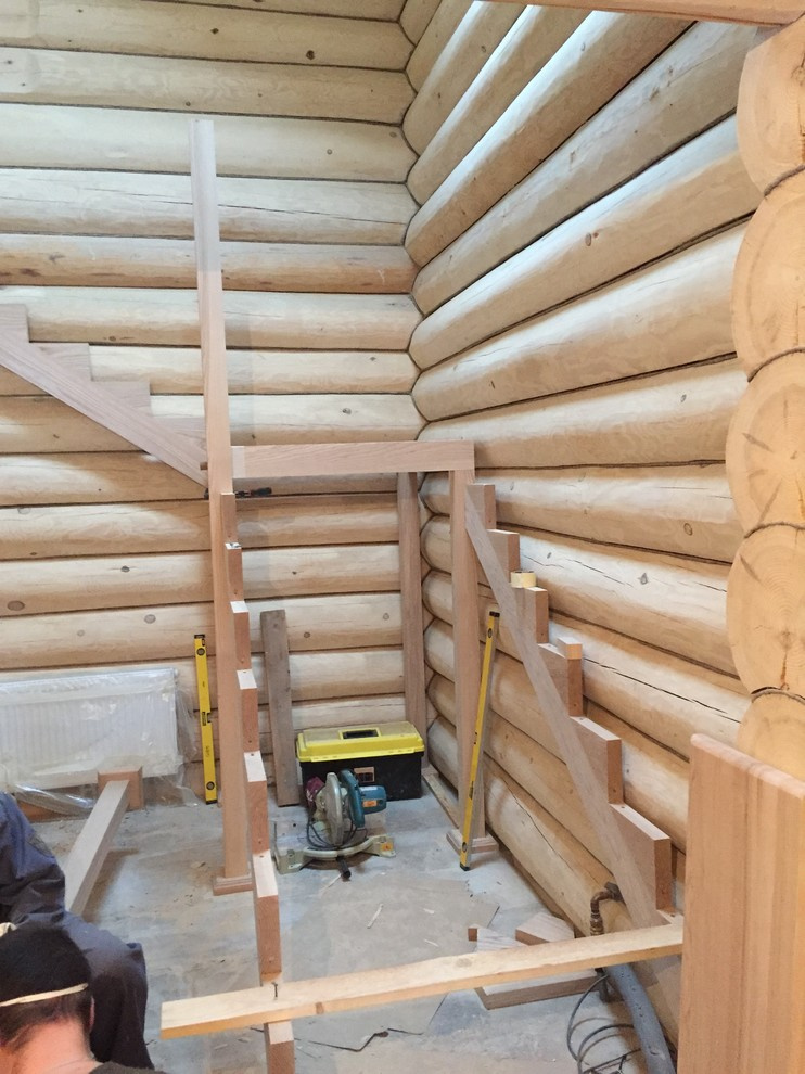 Лестница в дом из ясеня