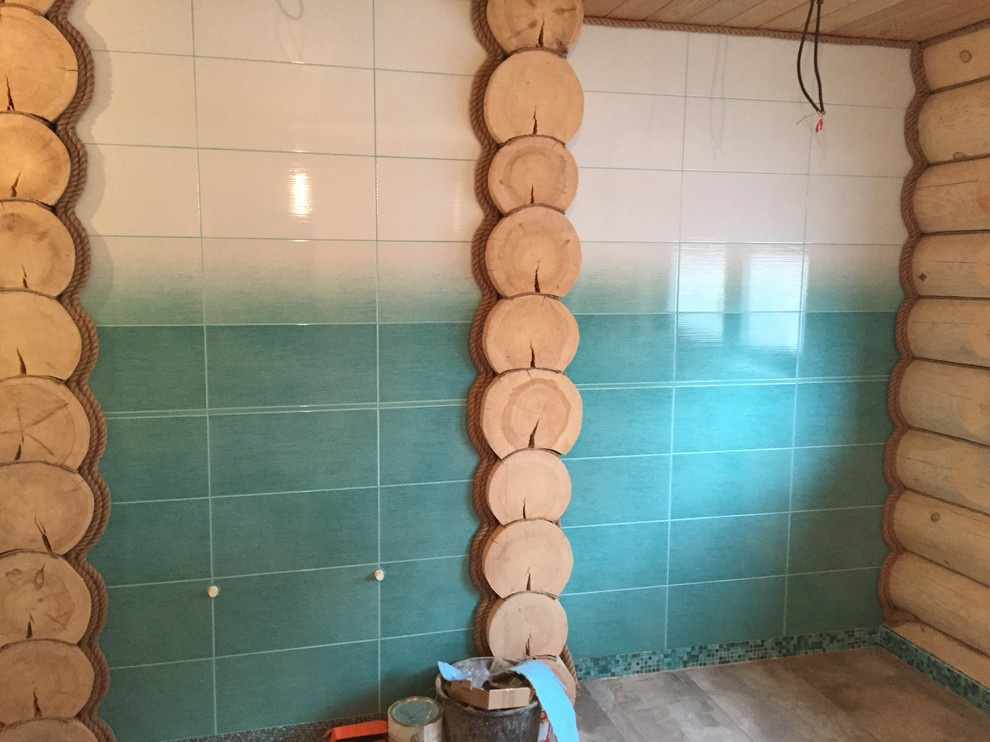 Обложка проекта: Душевая в доме из сруба.