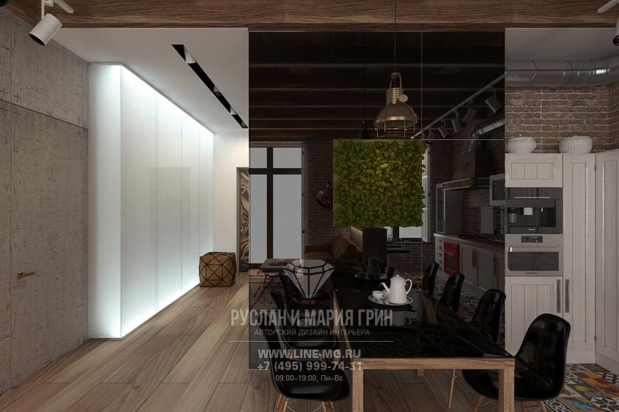 Дизайн столовой в стиле лофт