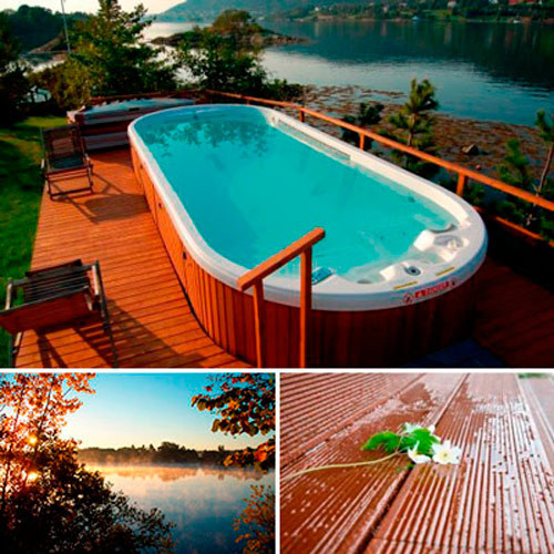 Джакузи, интегрированный в плавательный бассейн