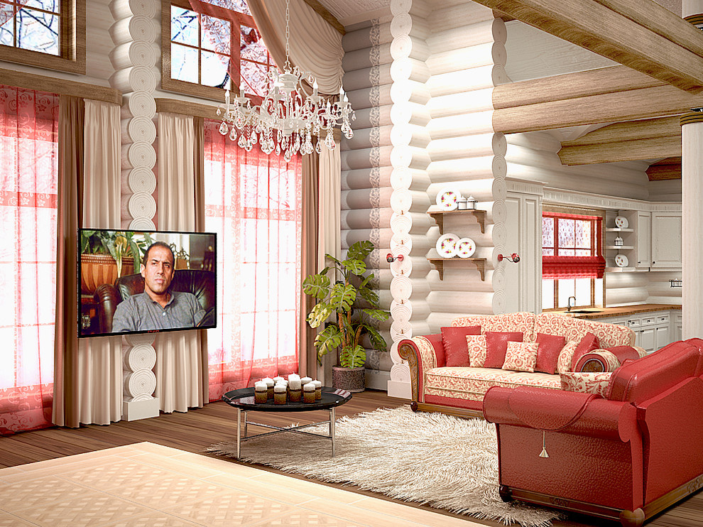 Дом из оцилиндрованного бревна, площадью 273,5м2