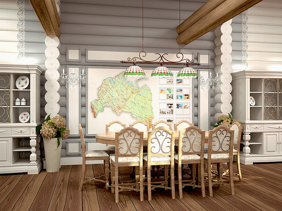 Дом из оцилиндрованного бревна, площадью 273,5м2