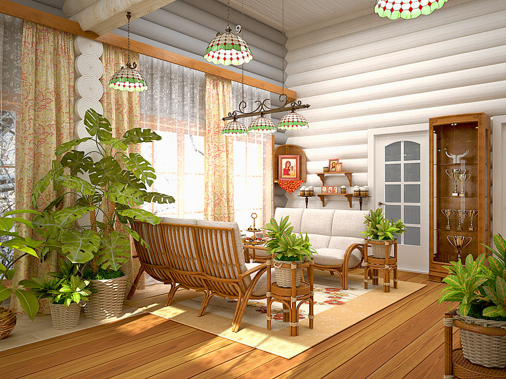 Дом из оцилиндрованного бревна, площадью 273,5м2