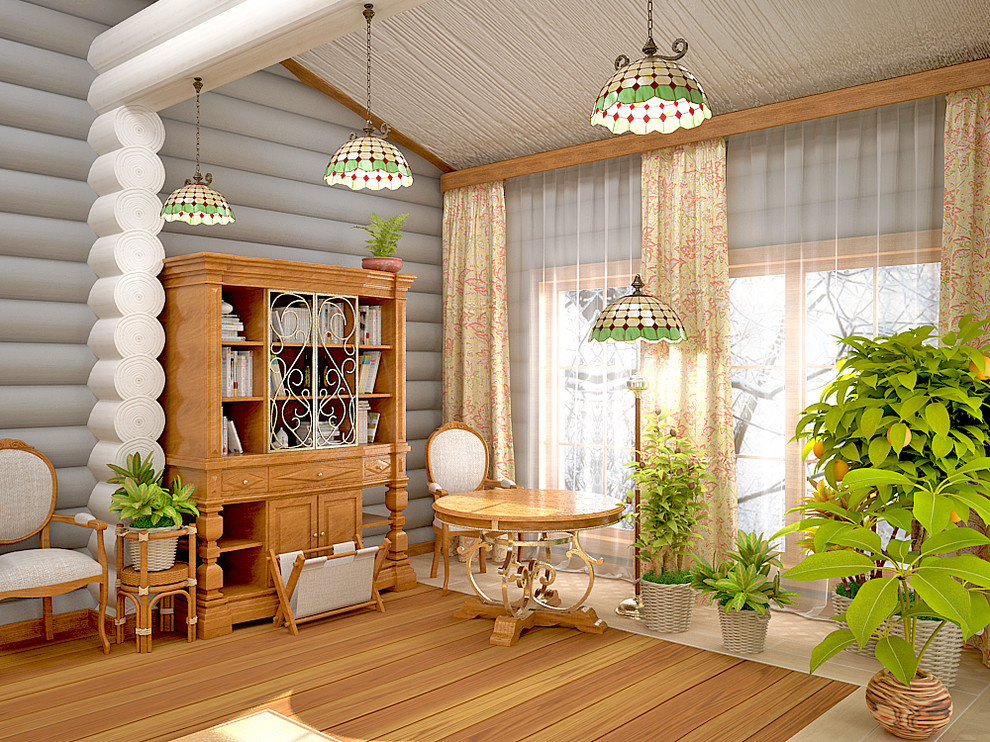 Дом из оцилиндрованного бревна, площадью 273,5м2