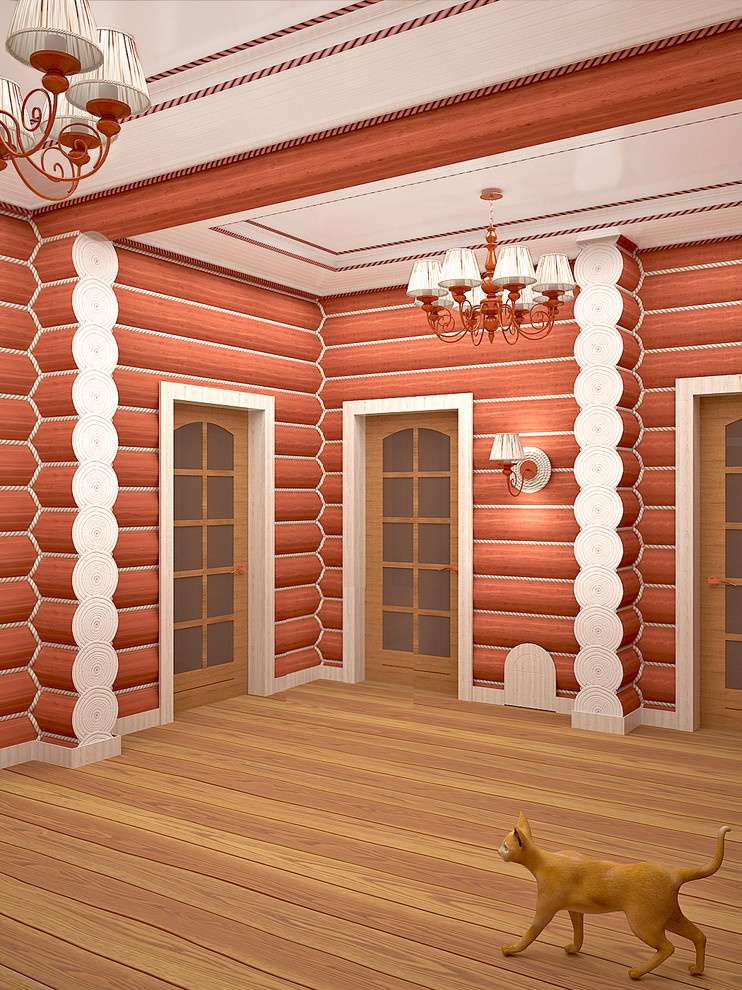 Дом из оцилиндрованного бревна, площадью 273,5м2