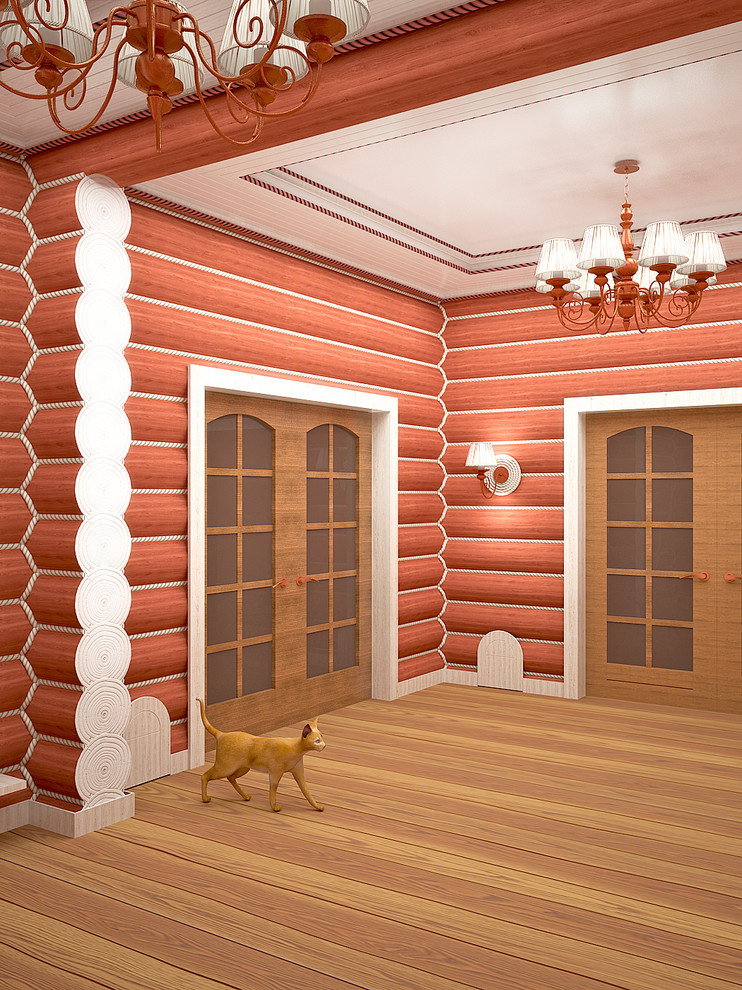 Дом из оцилиндрованного бревна, площадью 273,5м2