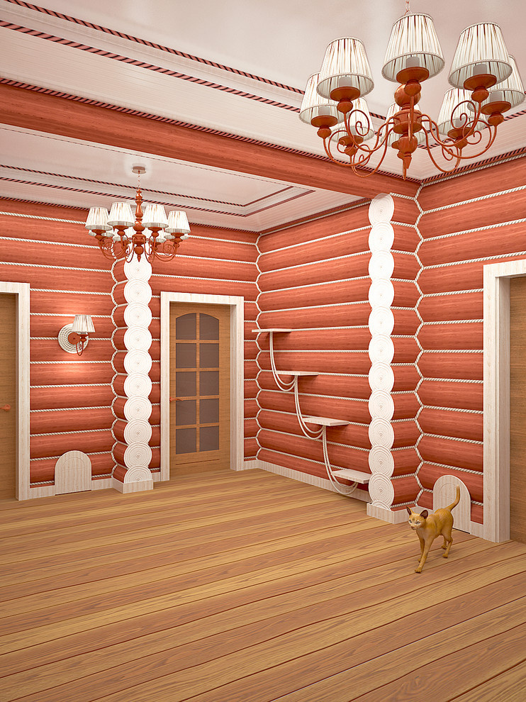 Дом из оцилиндрованного бревна, площадью 273,5м2