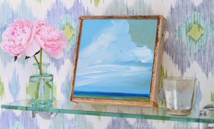 Ванная с обоями Thibaut