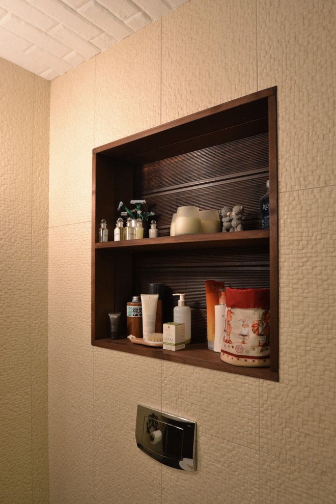 Отделка ниши в душевой.