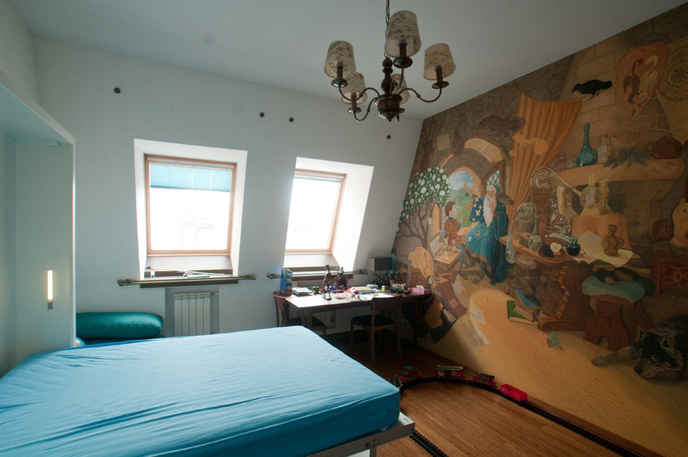 Комната сына. Бамбук и роспись.