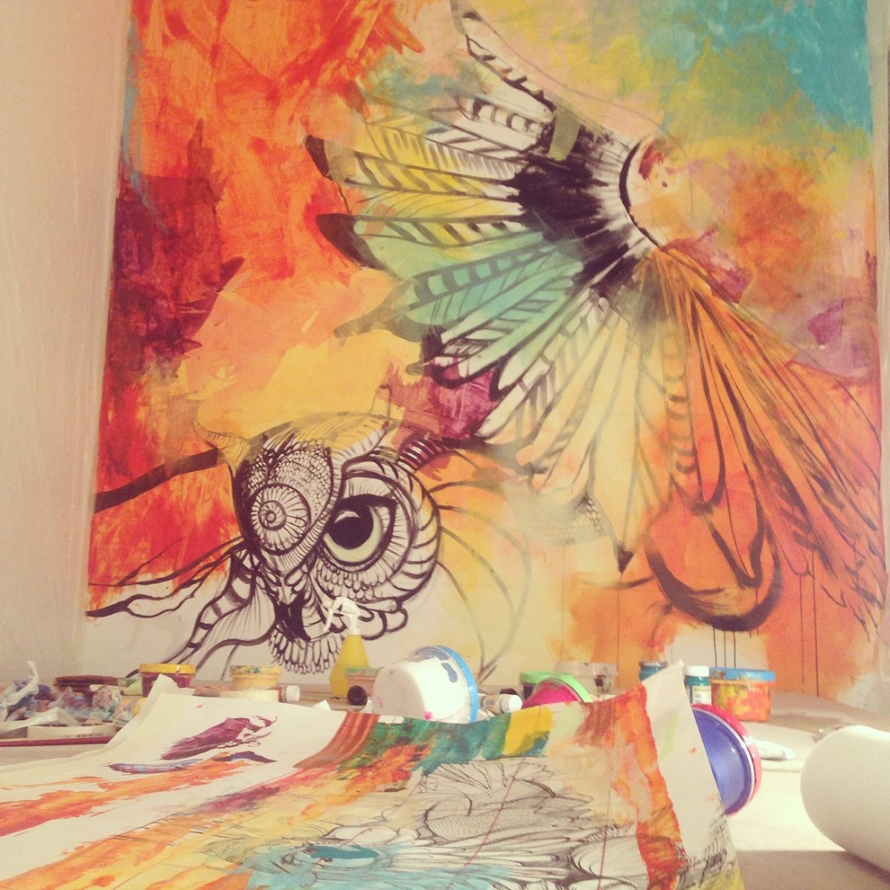 THE MAGIC OWL. WALLPAINTING PROJECT