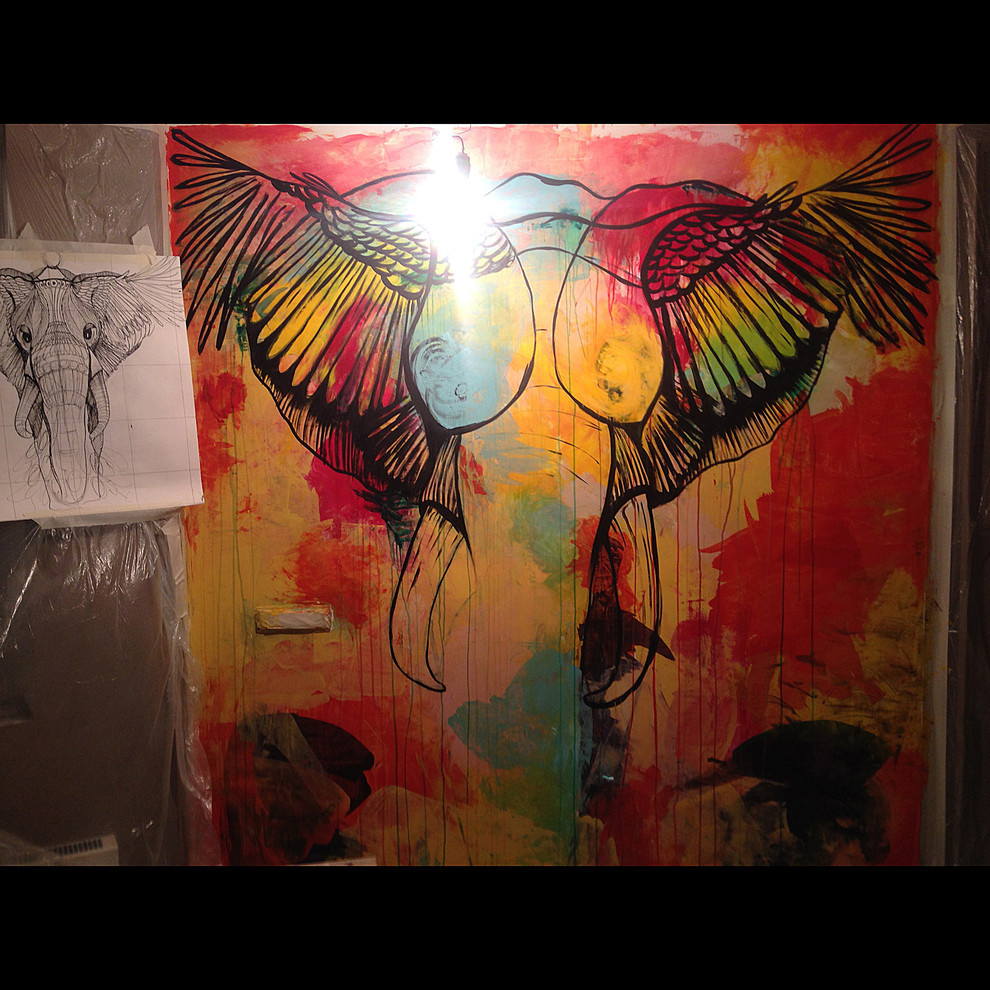 WALLPAINTING: magic elephant