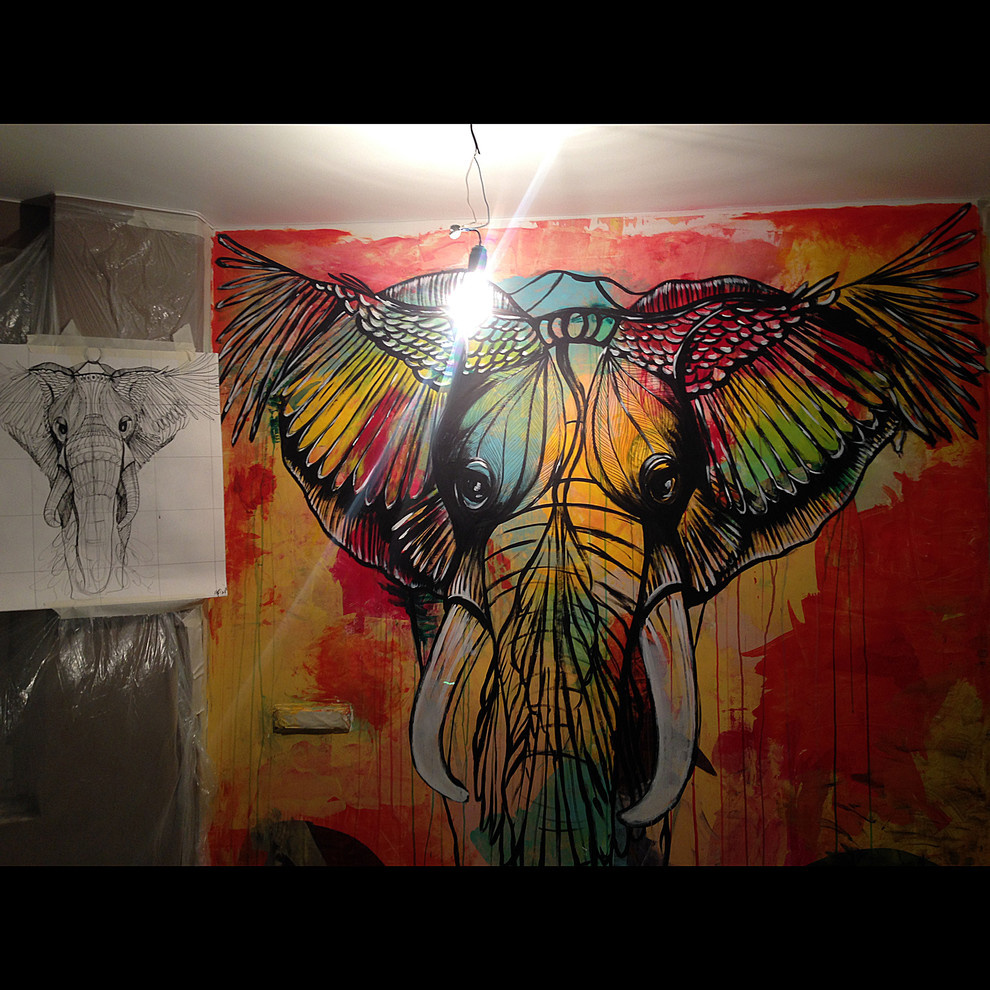 WALLPAINTING: magic elephant