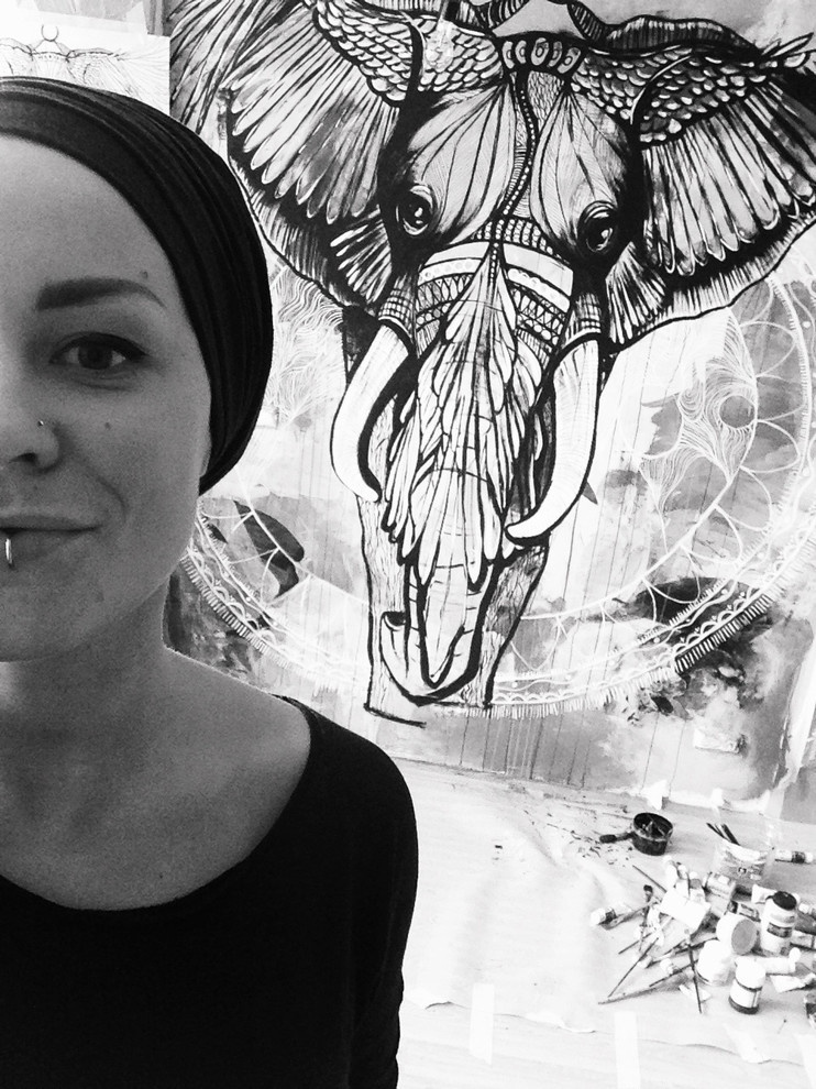 WALLPAINTING: magic elephant