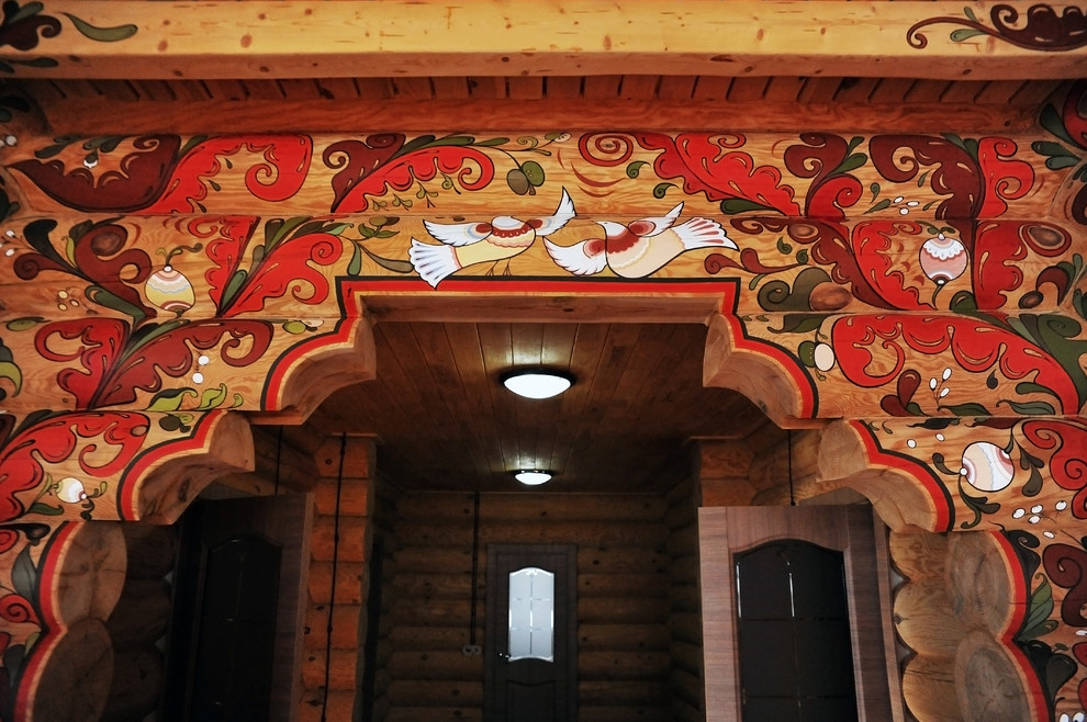 Роспись бани в Пермгородском стиле