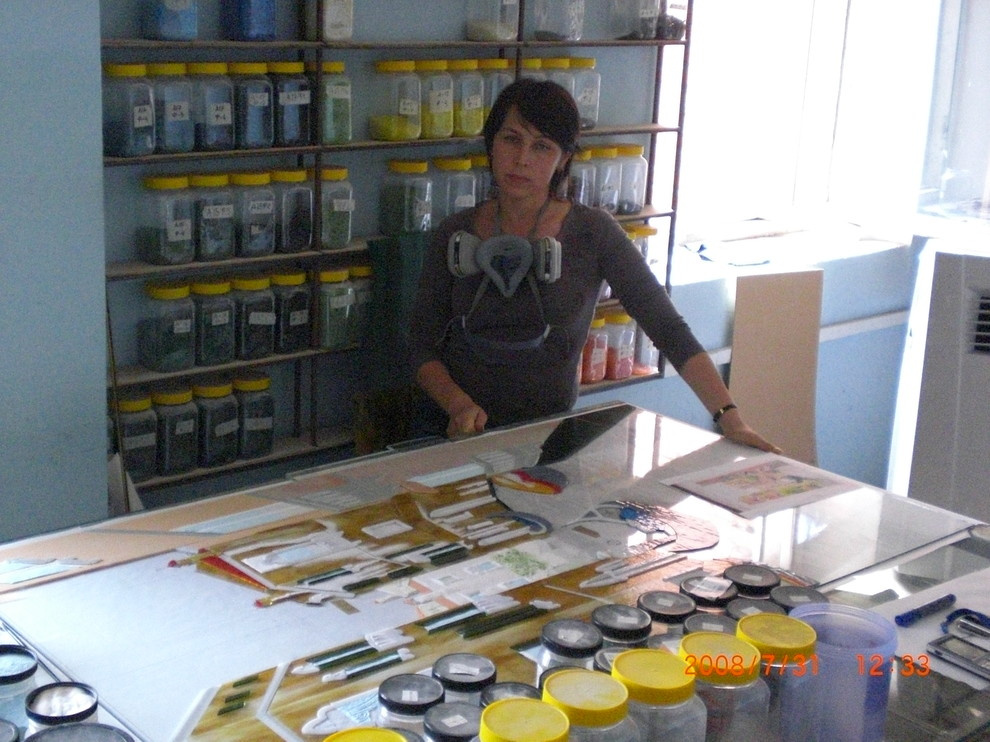 Городской пейзаж в витражах