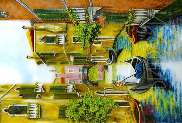 Городской пейзаж в витражах