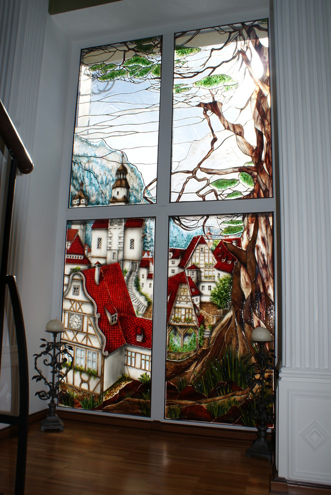 Городской пейзаж в витражах