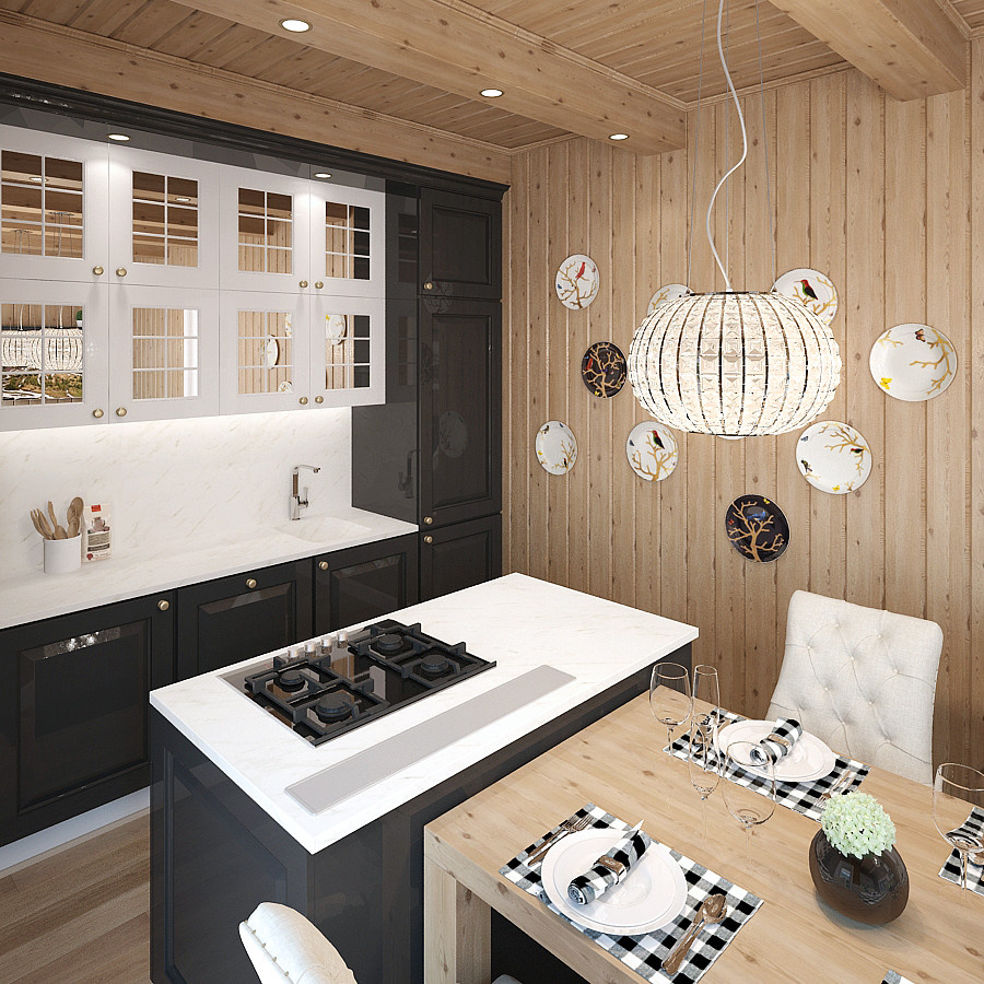 Обложка проекта: Кухня в коттедже