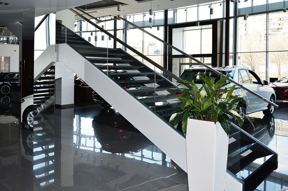 mercedes benz showroom stair