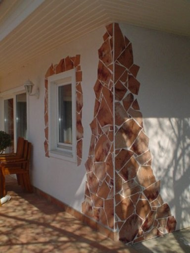 Фасад с гибким камнем