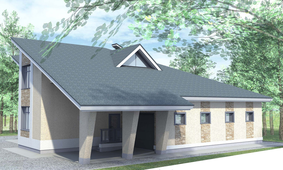 house with two-storey living room