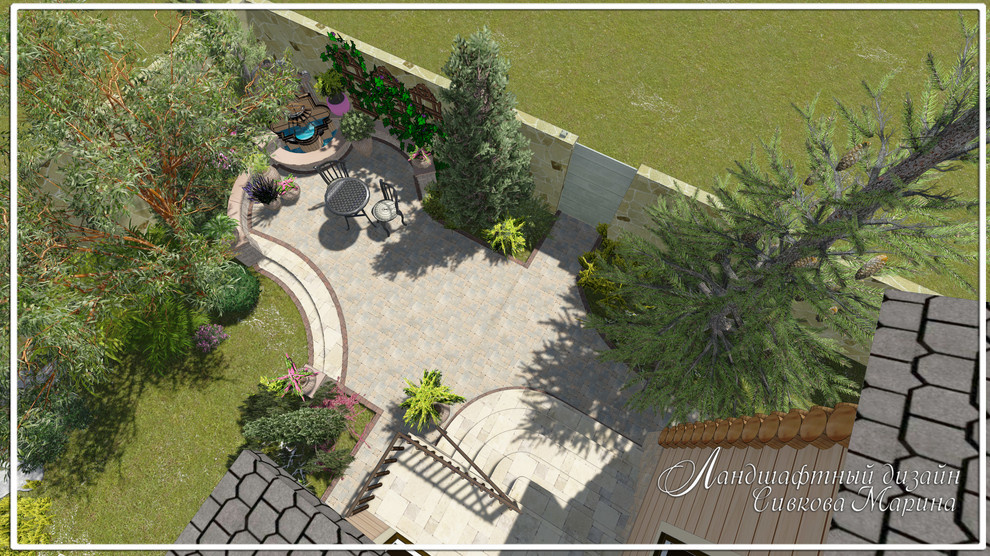 Маленький дворик в средиземноморском стиле