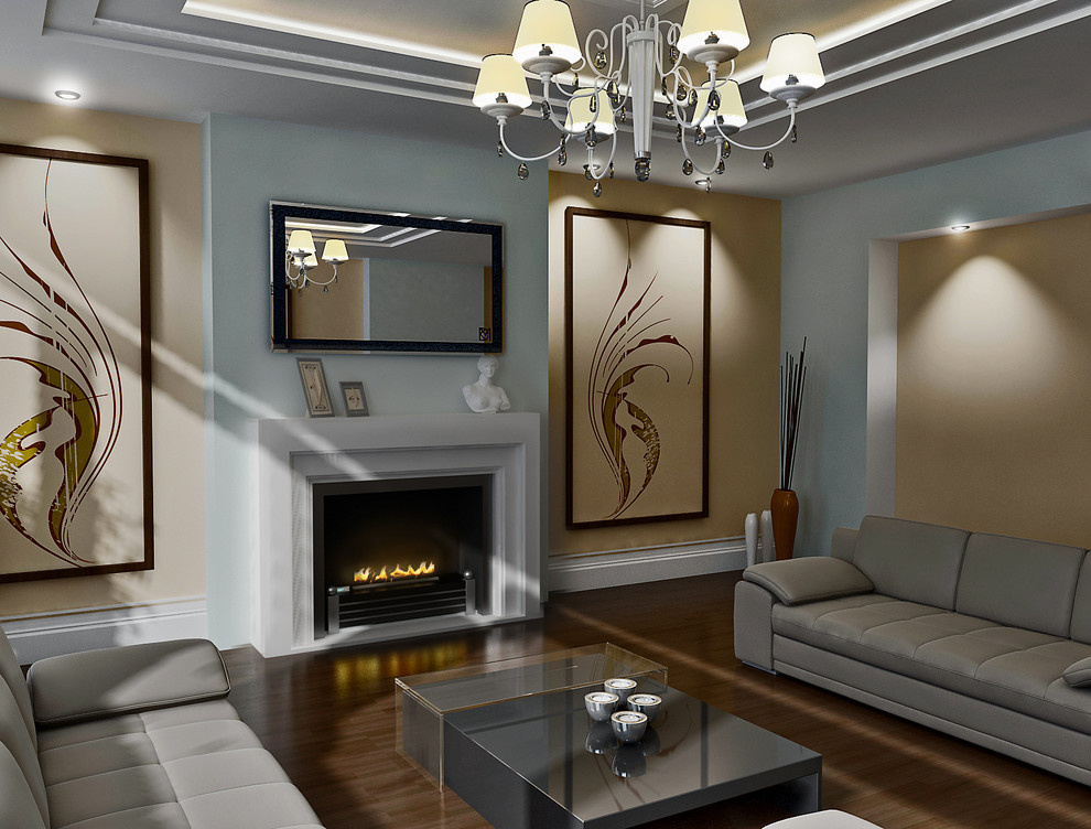Гостиная с камином (биокамином) Decoflame
