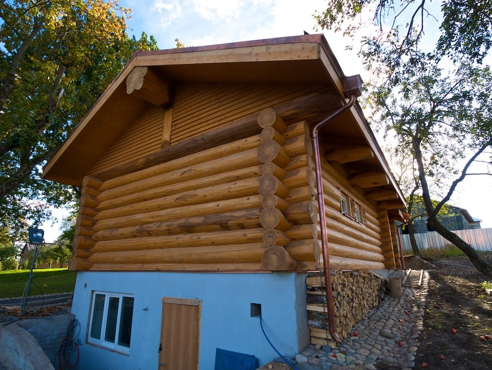 Баня из массива красного канадского кедра - 64 м2