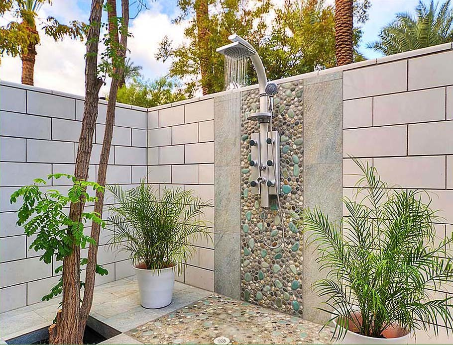 Использование Натуральной  Мозаики Галька на Сетке