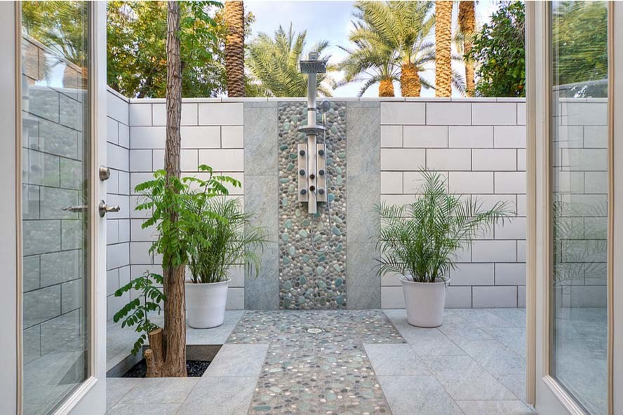 Использование Натуральной  Мозаики Галька на Сетке