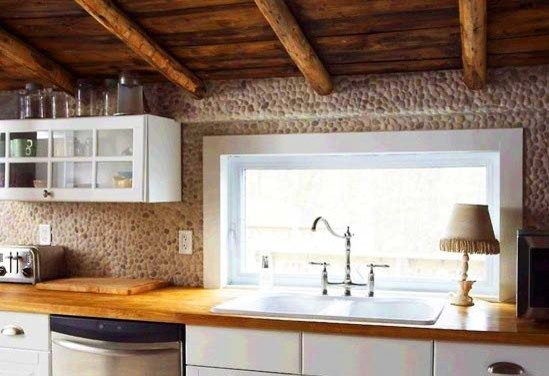 Использование Натуральной  Мозаики Галька на Сетке