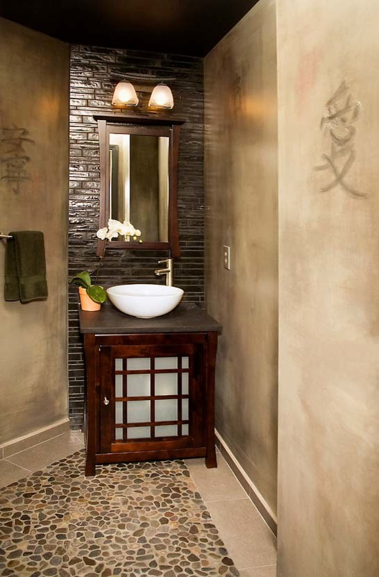 Использование Натуральной  Мозаики Галька на Сетке