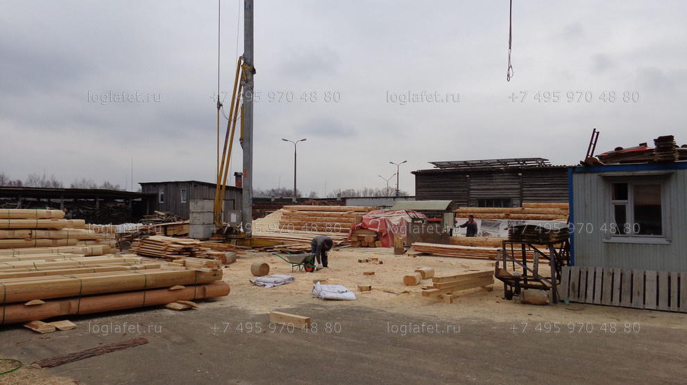 Строительство бани из лафета ангарской сосны. Норвежская рубка