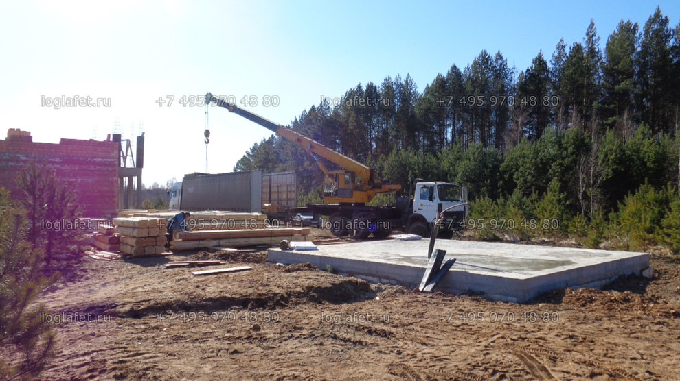 Строительство бани из лафета ангарской сосны. Норвежская рубка
