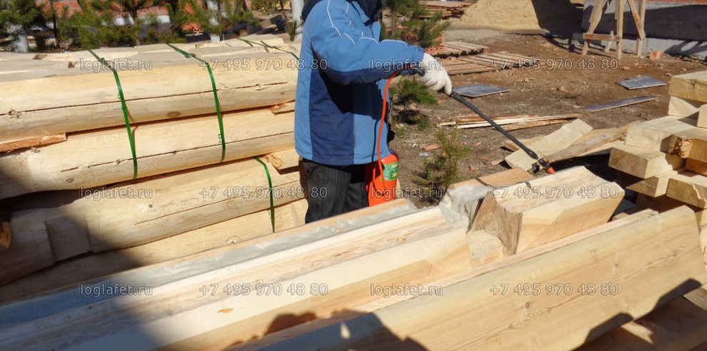 Строительство бани из лафета ангарской сосны. Норвежская рубка