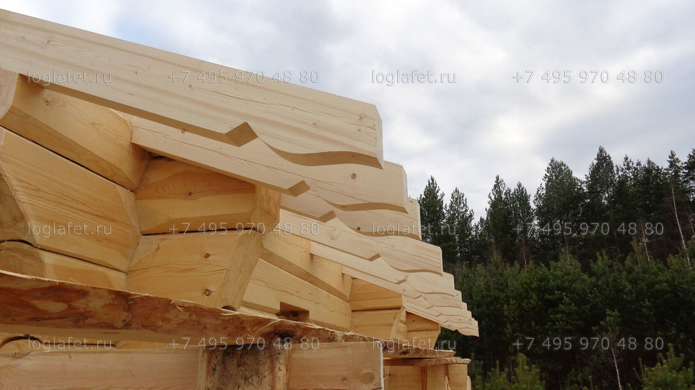 Строительство бани из лафета ангарской сосны. Норвежская рубка