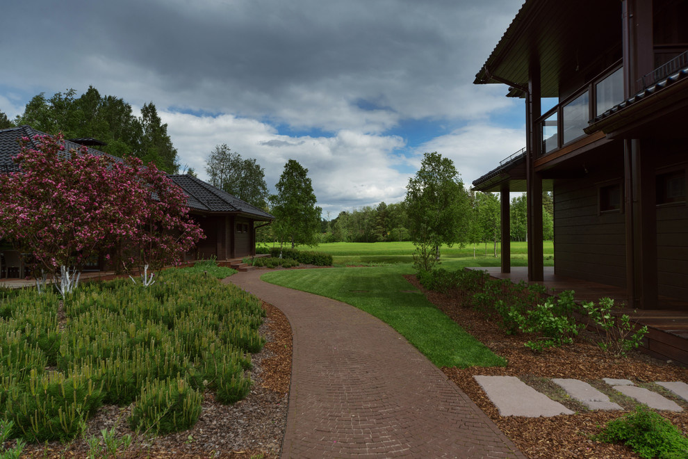 Заимствованный вид на дальнее поле и лес.