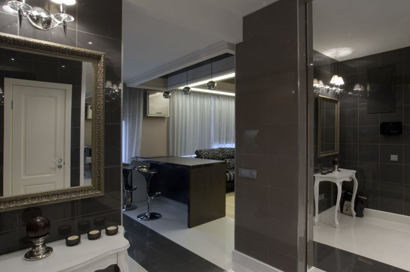 черно-белый интерьер